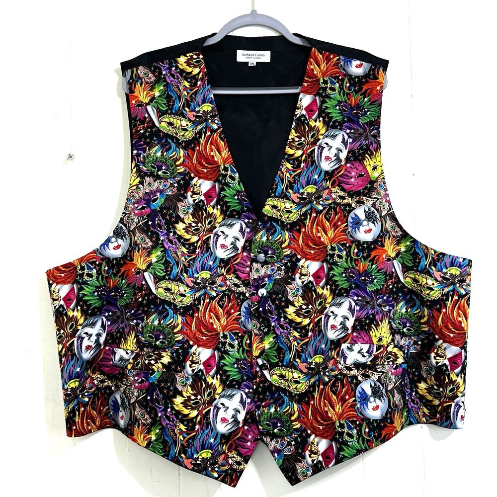 Vittorio Farina Tuxedo Vest Mardi Gras Celebration Tuxedo Vest Size 3XL Vest